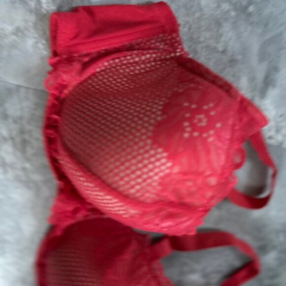 44D 44 D orange lace  Womens Bra bra underwear gently used preowned - Picture 4 of 4